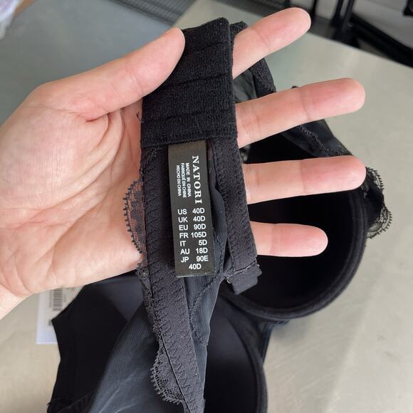 NATORI 741199 Elusive Full Fit Underwire Contour Bra Sz 40D Black - Picture 5 of 7